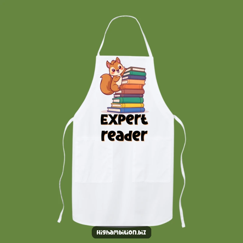 Funny Squirrel Chef Apron: Hilarious Kitchen Gift for Bookish Cooks