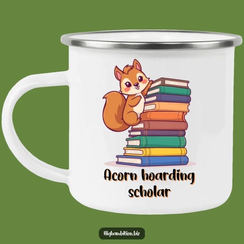 Funny Squirrel Adventure Mug: Hilarious Campfire Companion for Readers