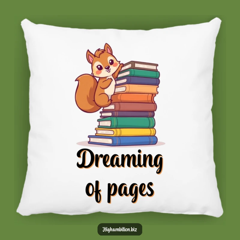 Funny Squirrel Book Lover Pillow: Comfy and Hilarious Home Decor