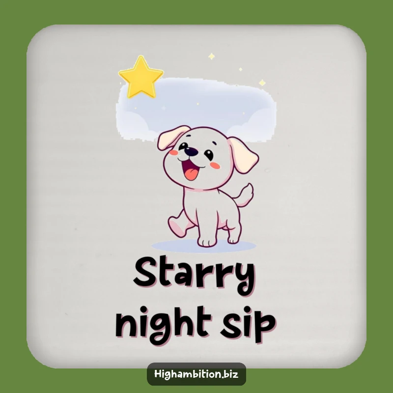 Funny Puppy Star Coaster: Hilarious Protection for Your Surfaces