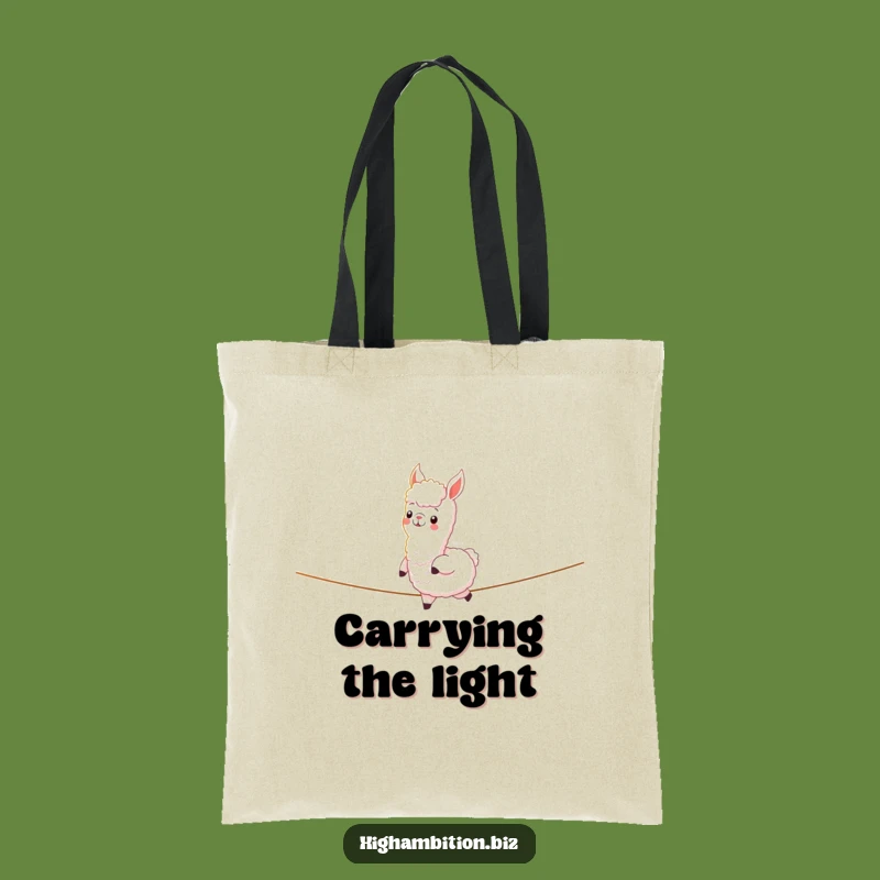 Funny Alpaca Tightrope Tote Bag: Durable & Humorous Bag, Perfect Funny Gift