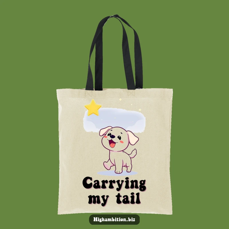 Funny Puppy Starry Night Tote Bag: Hilarious Accessory for Dreamers